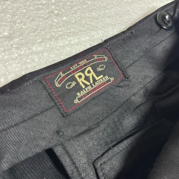 Vintage Double RRL Ralph Lauren Wool Charcoal Trousers - Picture 1 of 9
